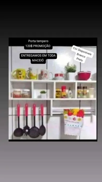 Porta Tempero 120$ PROMOÇÃO Entregamos Em Toda Maceió Madeirado/Branco