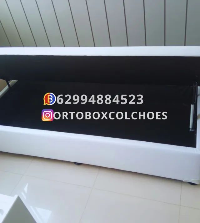 Cama box Baú solteirão com pistões hidraulicos - Foto 2