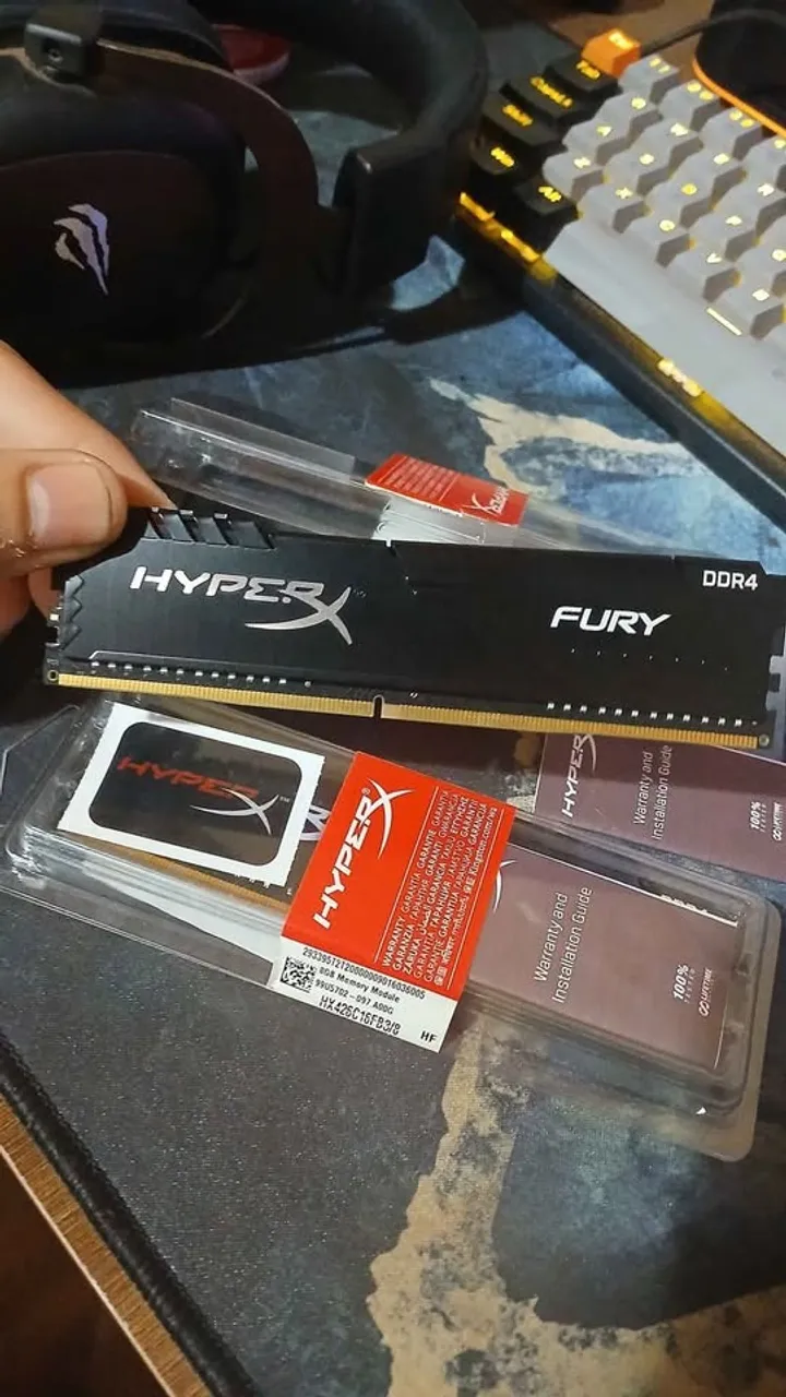 Memoria RAM DDR4 CL16 HyperX Fury 2x8GB 2666mhz