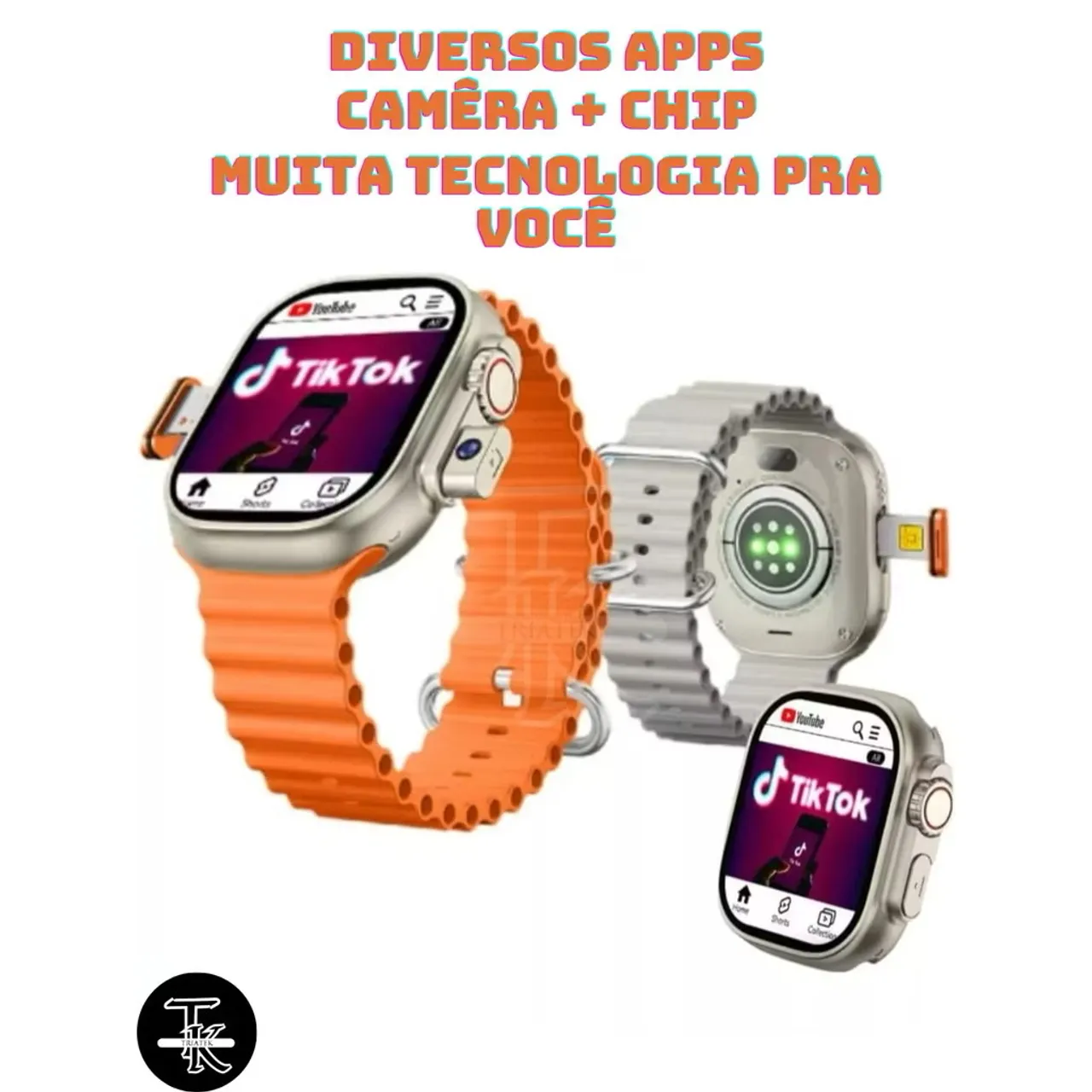 Smartwatch BW9 CALL - Android, WhatsApp, GPS e Wi-Fi