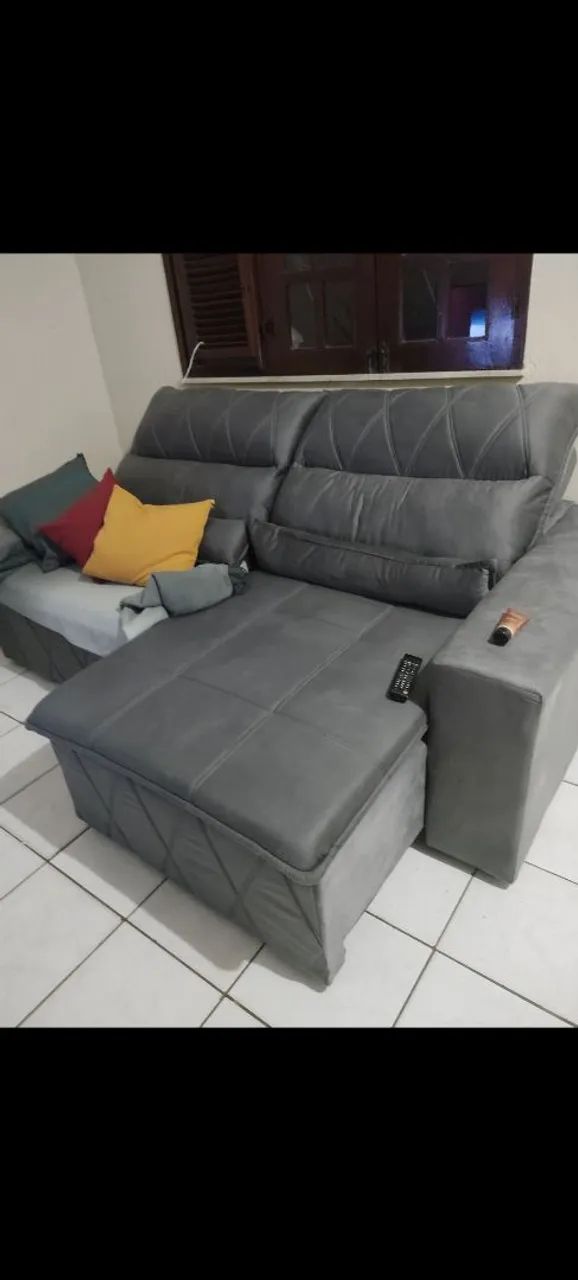 Sofá retrátil 3 lugares