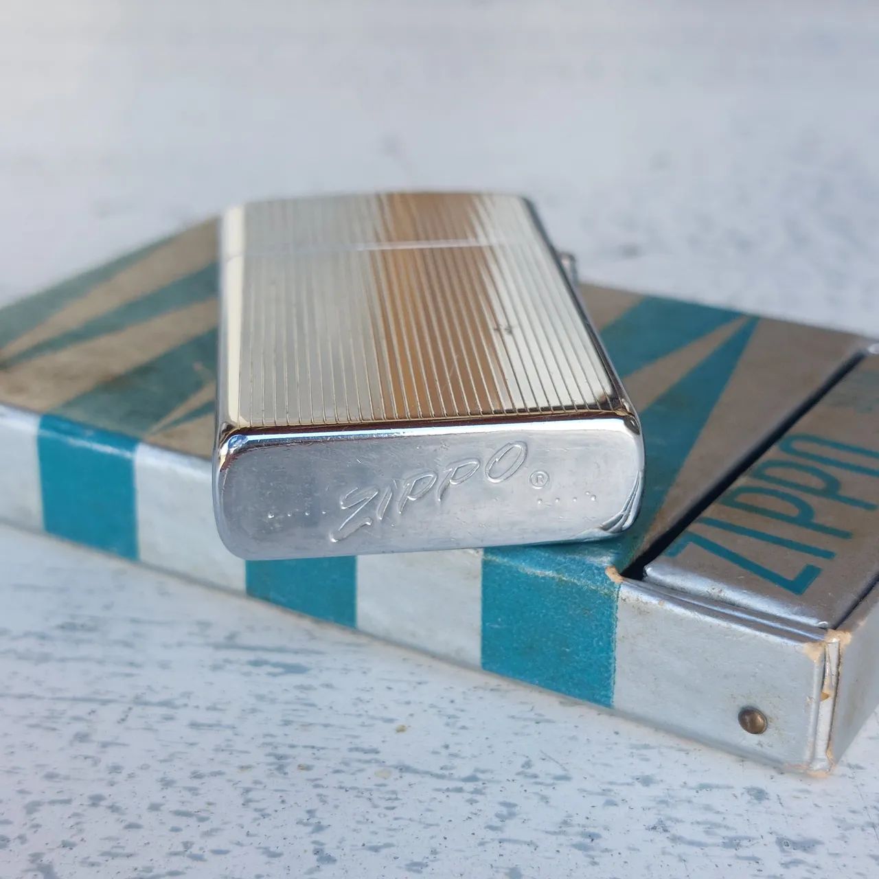 Isqueiro zippo slim década de 50 na caixa original - Foto 5