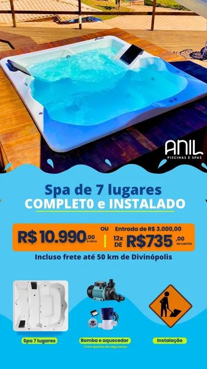 Ana: Spa de 7 lugares quadrado promoção 
