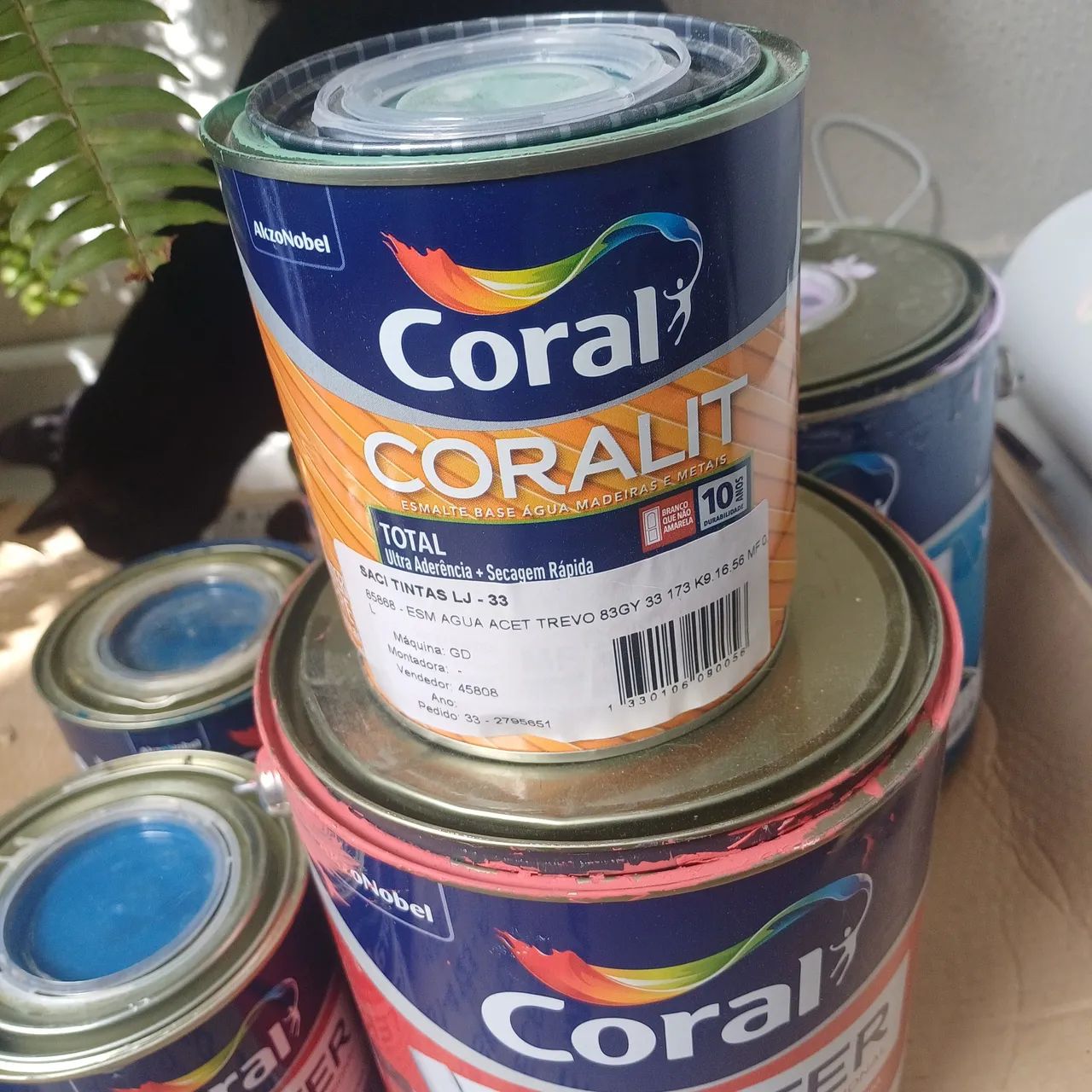 Tinta Coral -esmalte acetinado Trevo da Sorte