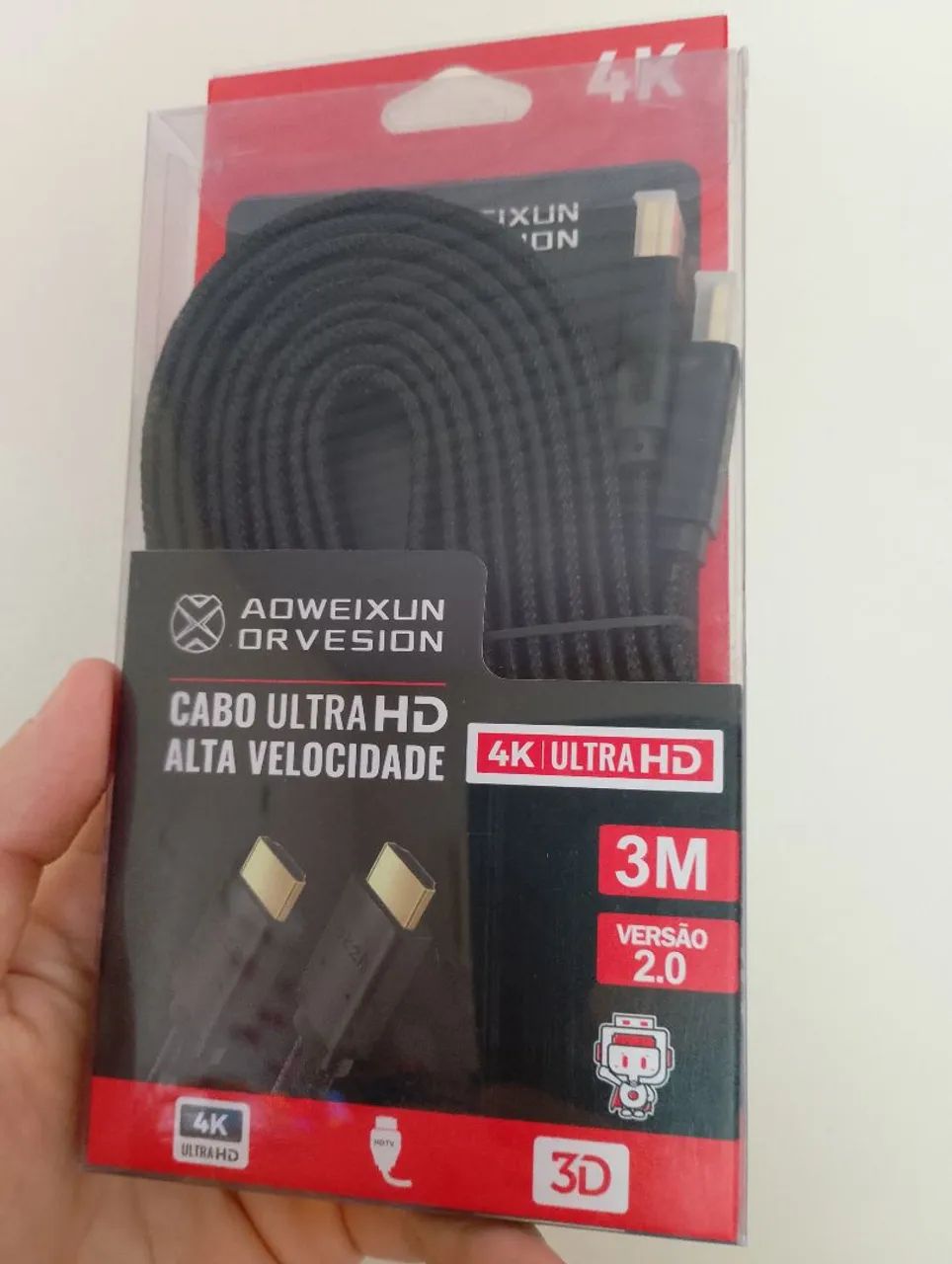 Cabo HDMI 4K Ultra HD 3 Metros - Alta Velocidade