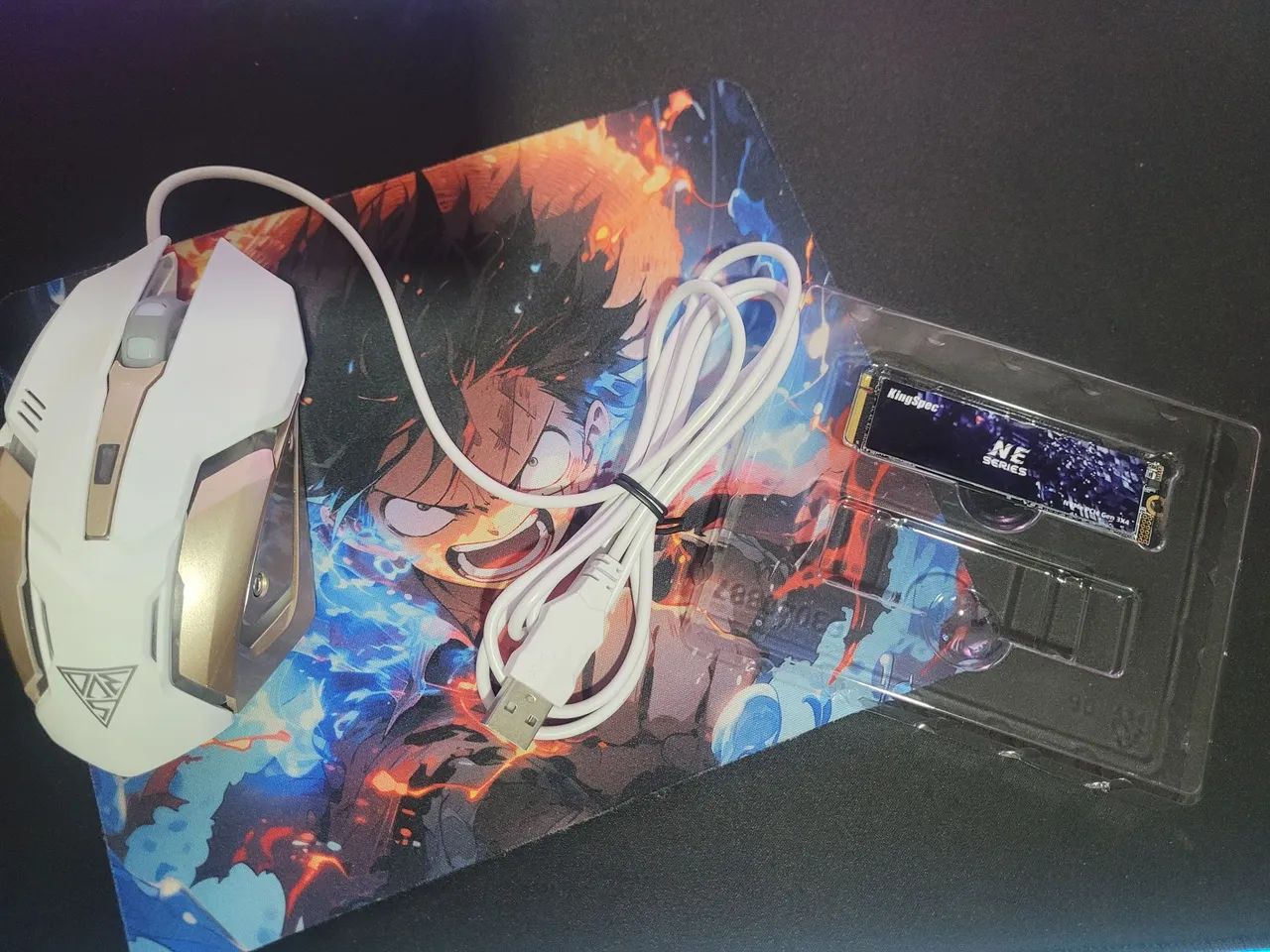 Kit Gamer - Mouse + Mousepad + SSD NVMe