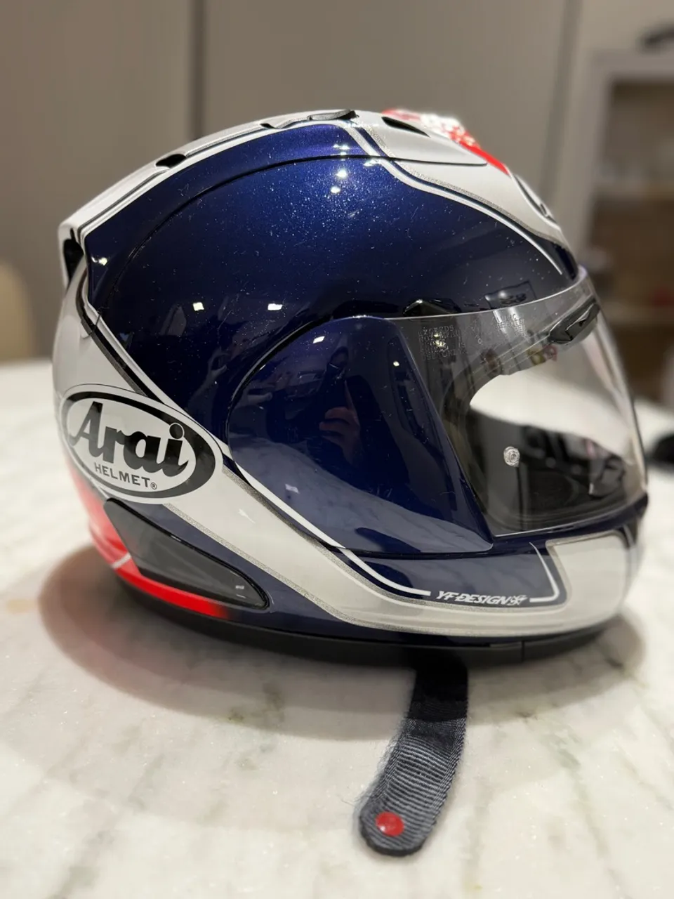 Capacete Arai RX-7 GP - Azul e Branco Tam 60
