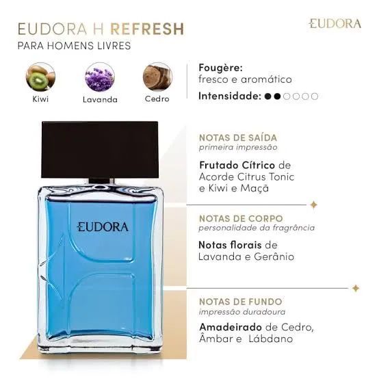 Perfume Eudora H " REFRESH " 100ml - Foto 4