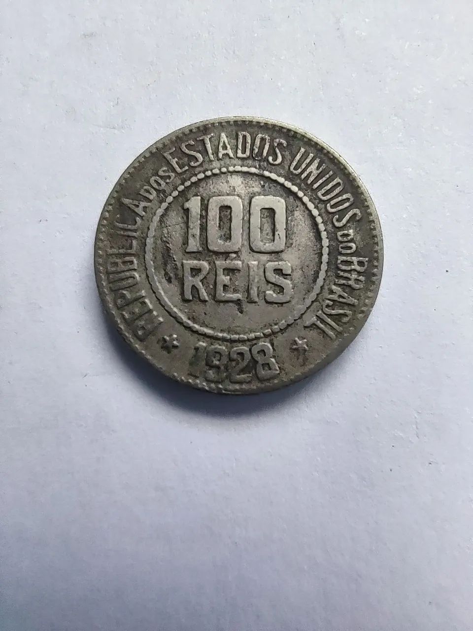MOEDA 100 RÉIS 1928 - Brasil