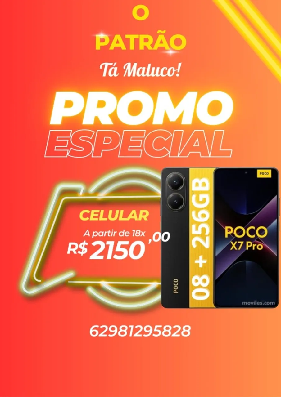 ***Poco X7 Pro 5G NFC 256Gb 08Gb Ram Novo Lacrado Global Amarelo Verde Preto Entregamos