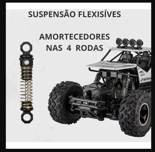 Carro de controle remoto Off-road crawler 4x4 28cm brinquedo - Foto 4