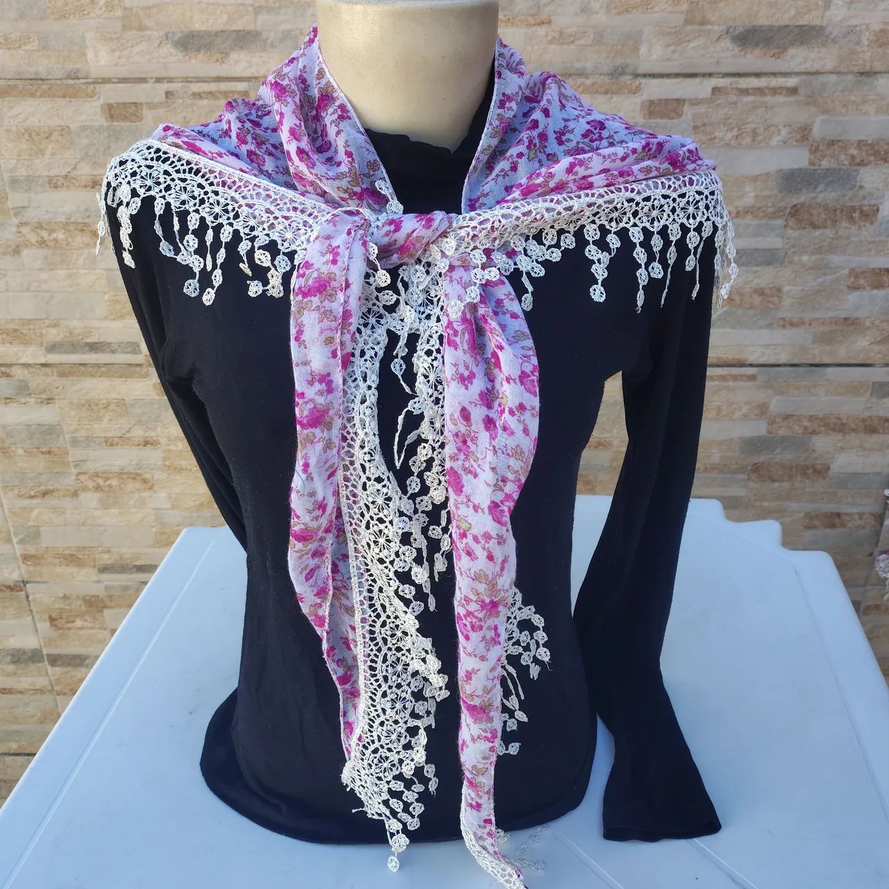 ? Xale de Renda Feminino - Para Todos os Estilos e Ocasiões ? R$ 35 cada" - Foto 3