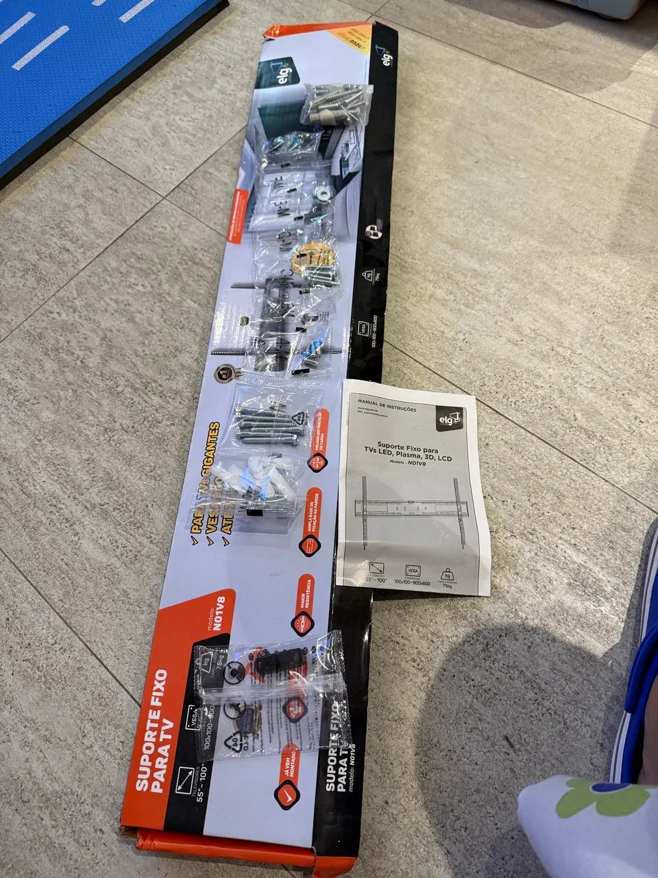 Suporte Fixo para TV - até 75kg (NOVO, faltando alguns parafusos) - Foto 4