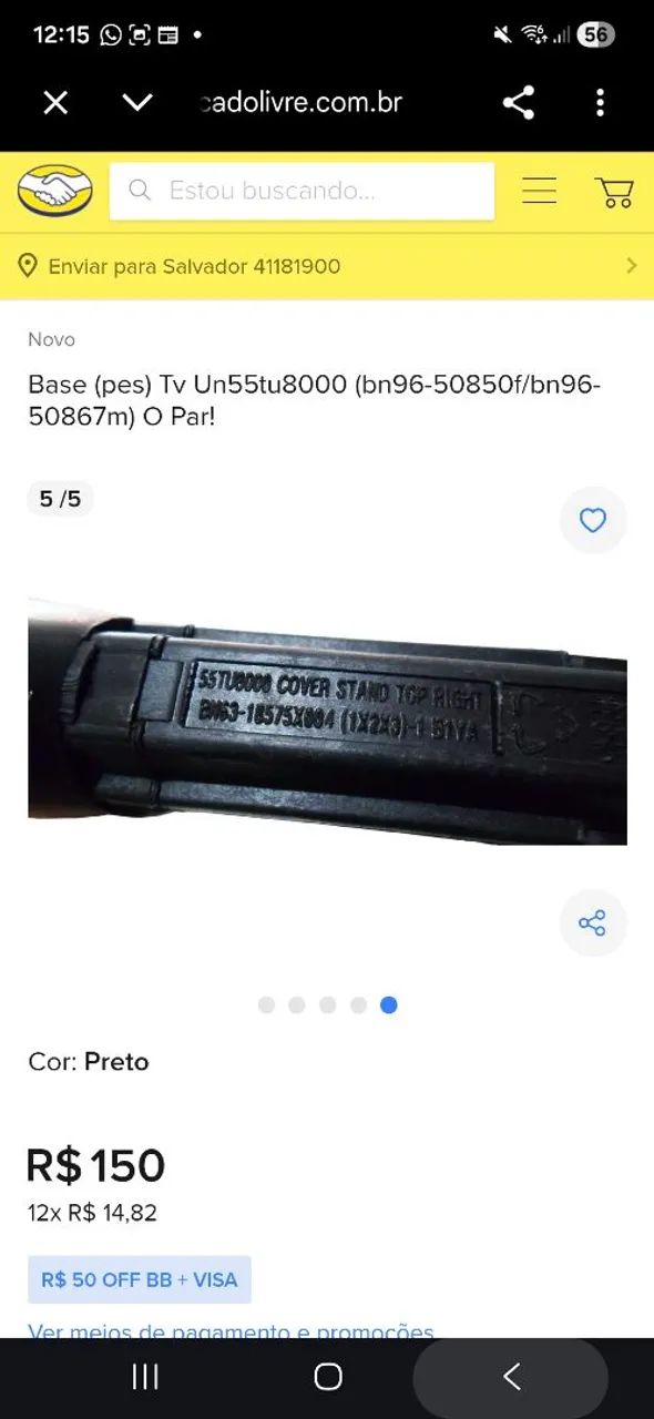 Base (pes) Tv Un55tu8000 (bn96-50850f/bn96-50867m) O Par! - Foto 2