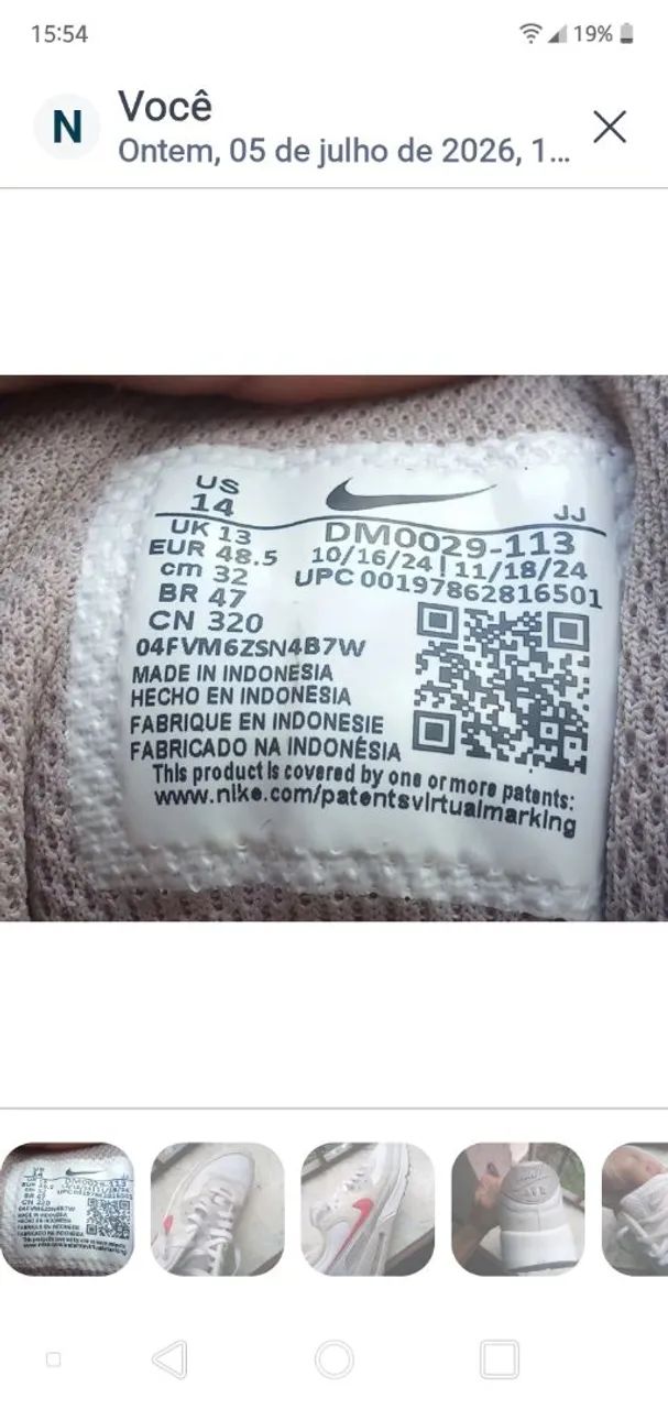 Tênis Nike Air Original 47 - Foto 2