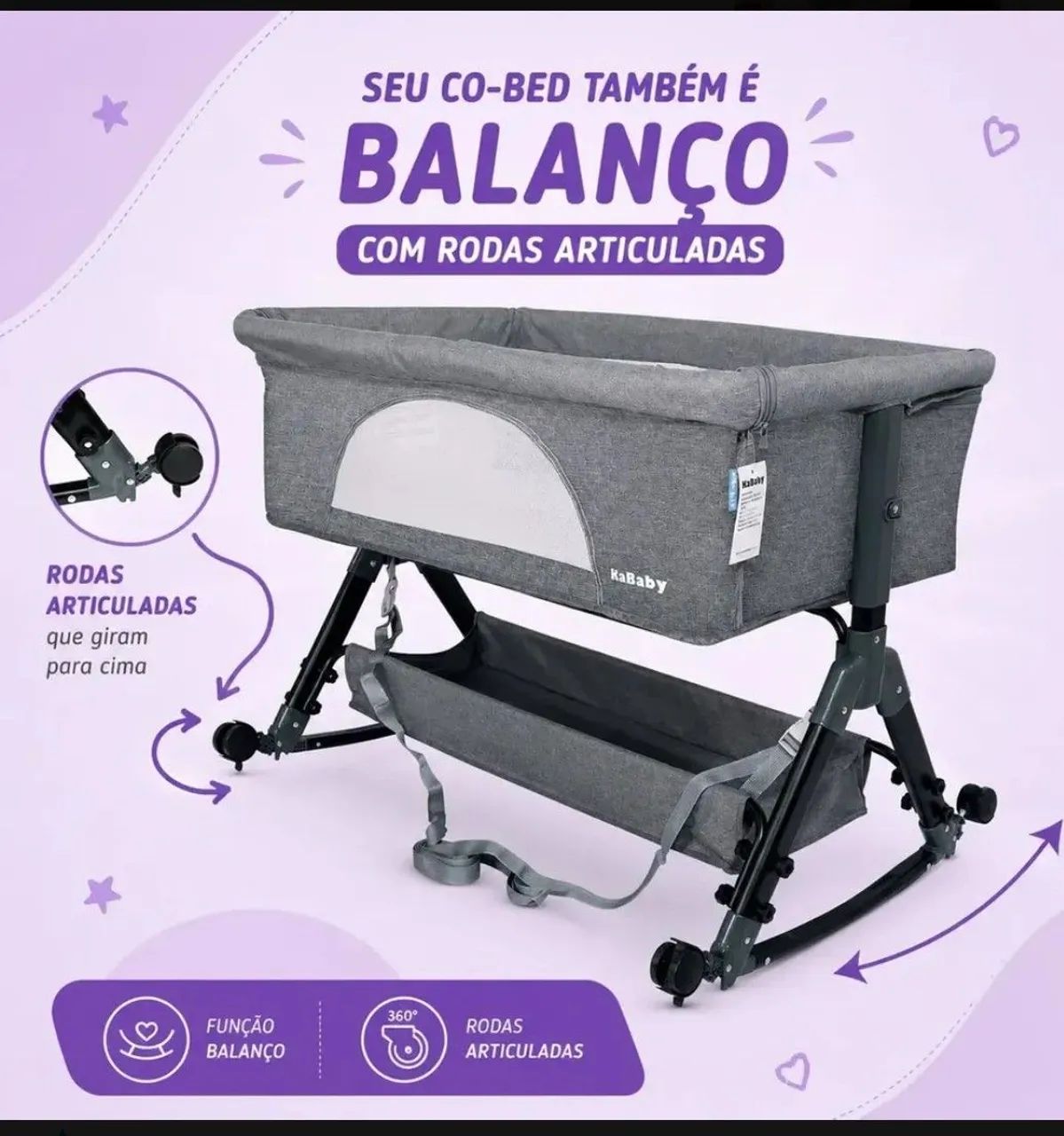 BERÇO CO-BED LUNA DA KA BABY!