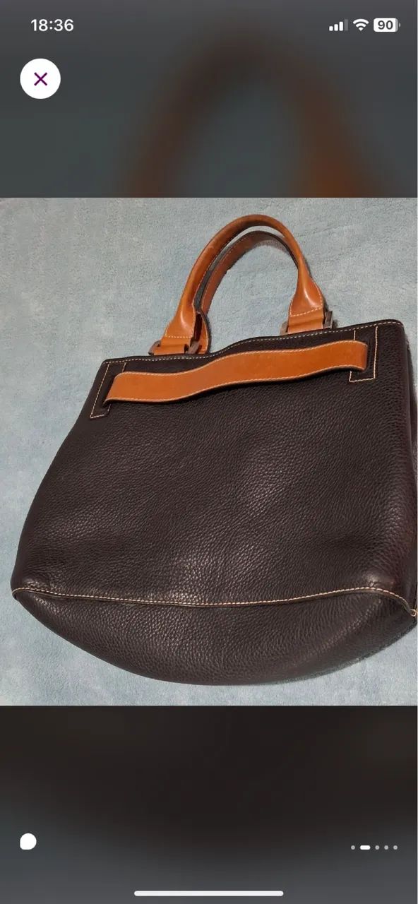 Bolsa  em couro linda nova - Foto 2