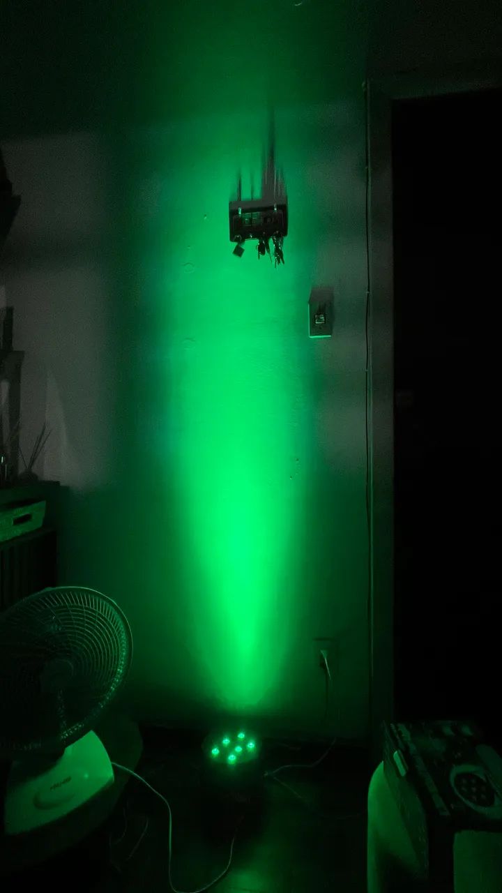 Refletor LED Mini Flat Par Light 18 LEDs DMX - Funcionando | R$ 35,00 - Foto 3