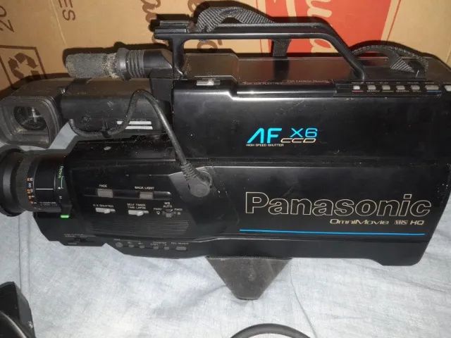 Camera Filmadora Panasonic Antiga OmniMovie X6 ccd Vhs Preto