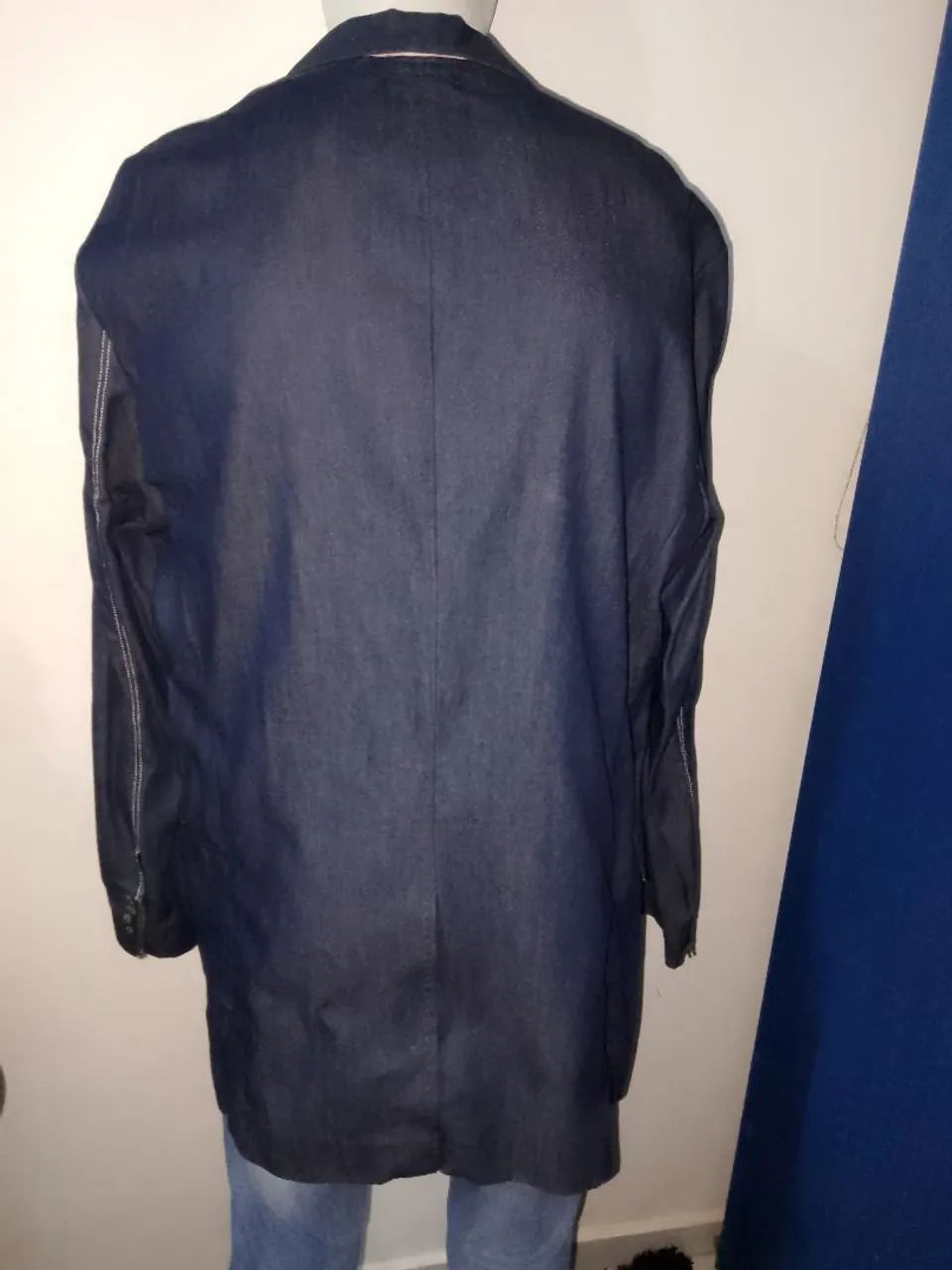 Casaco jeans masculino longo.  - Foto 5