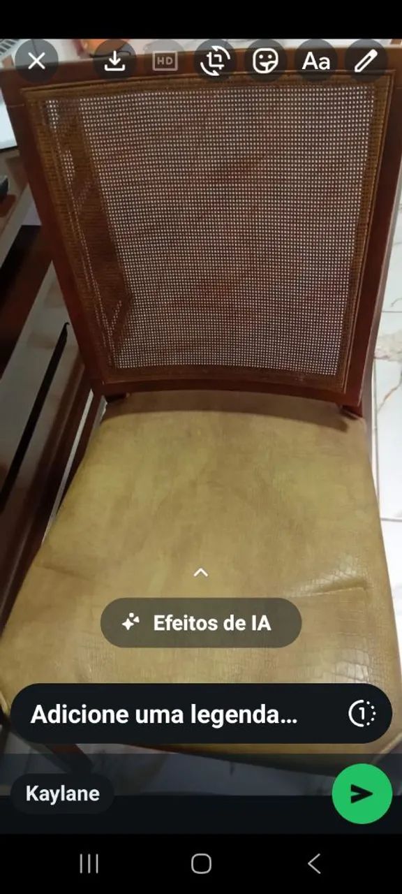 Mesa de vidro  com 6 cadeiras - Foto 5