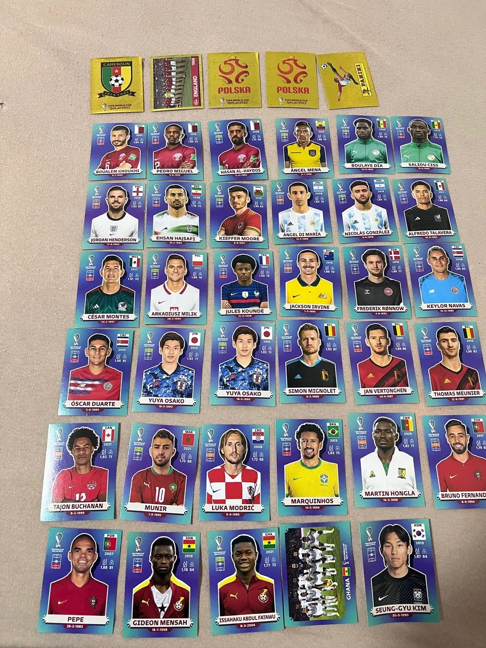 Figurinhas Copa 2022 