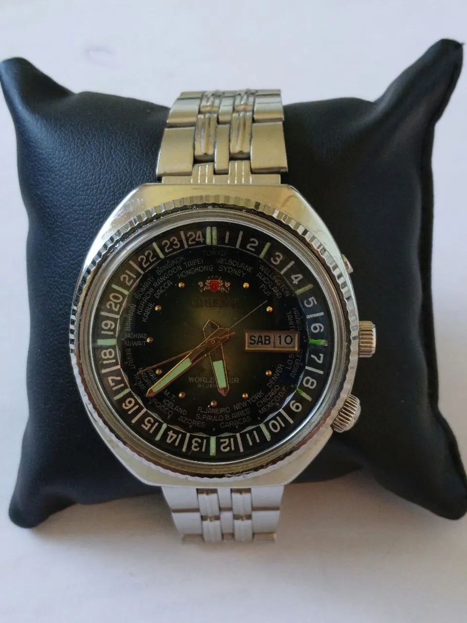 Relógio orient world diver verde  - Foto 4