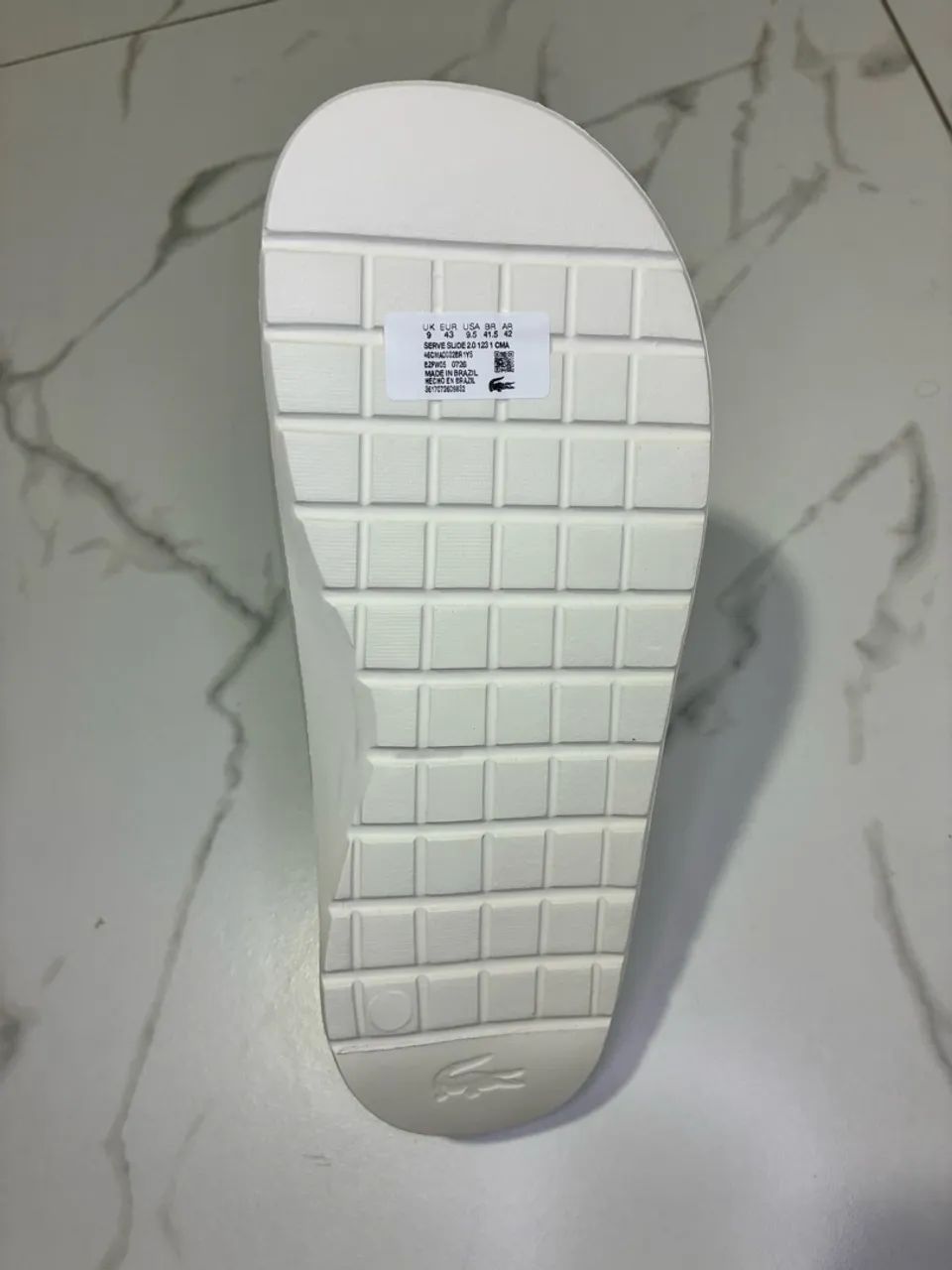 SLIDE LACOSTE BRANCO Chinelo - Foto 3
