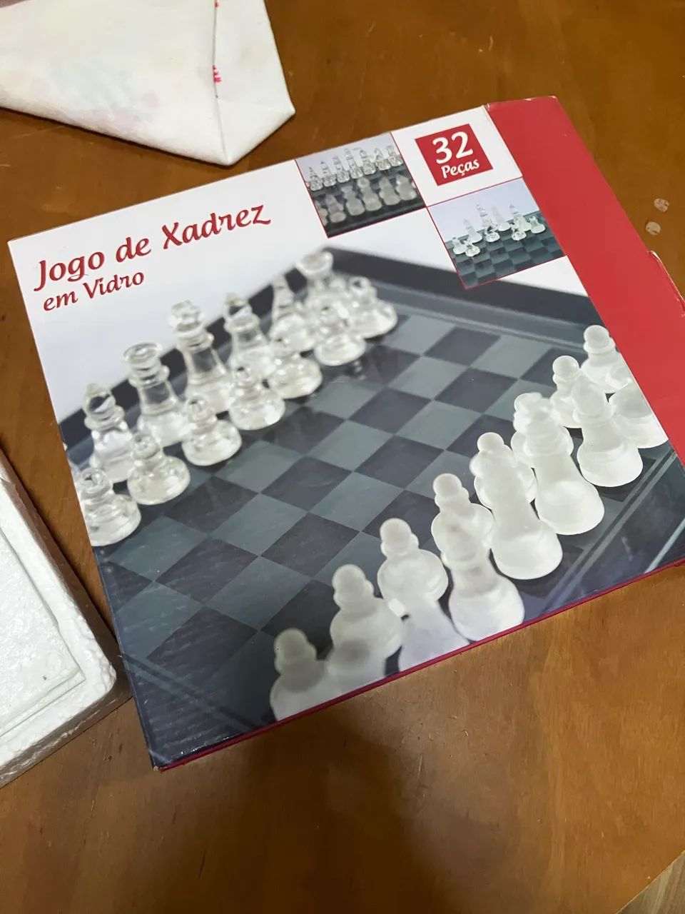 Jogo de xadrez de vidro 25x25 - Foto 2