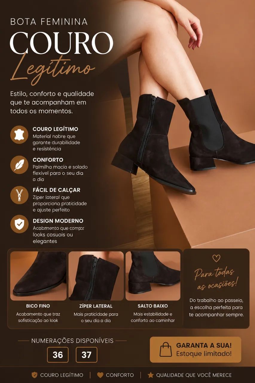 Bota de couro  - Foto 2