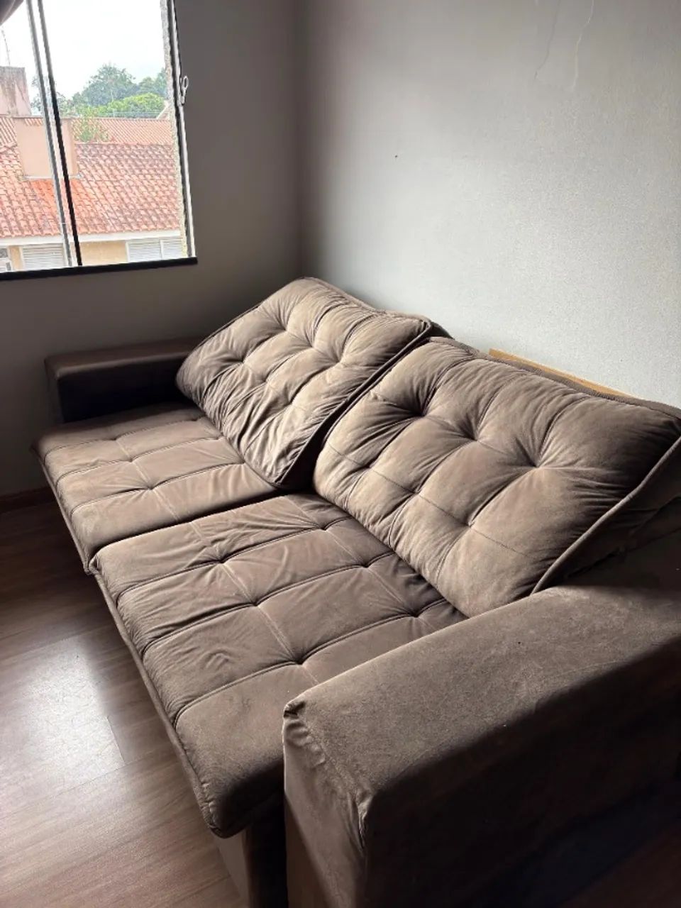 2.30m Brown Reclining and Extendable Sofa / Sofa Bed444757590367938565