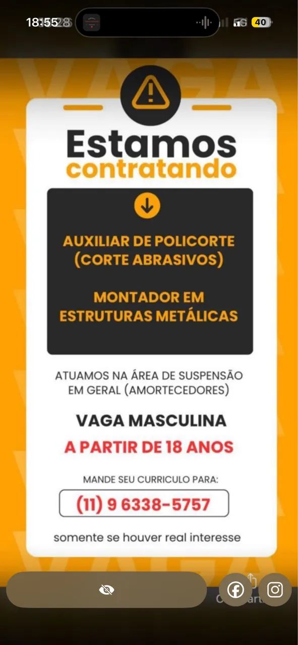 Estamos contratando com ou sem experiência 