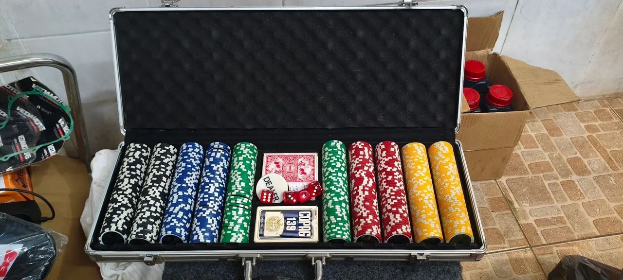 Maleta jogo poker 500 fichas 