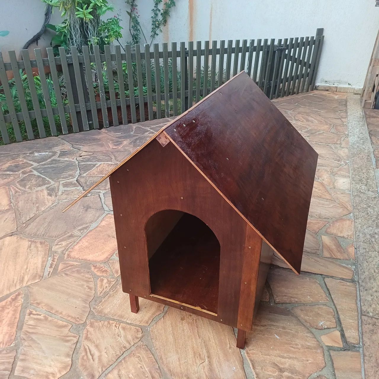 Casa para cães e gatos n3 nova envernizada artesanal  - Foto 4