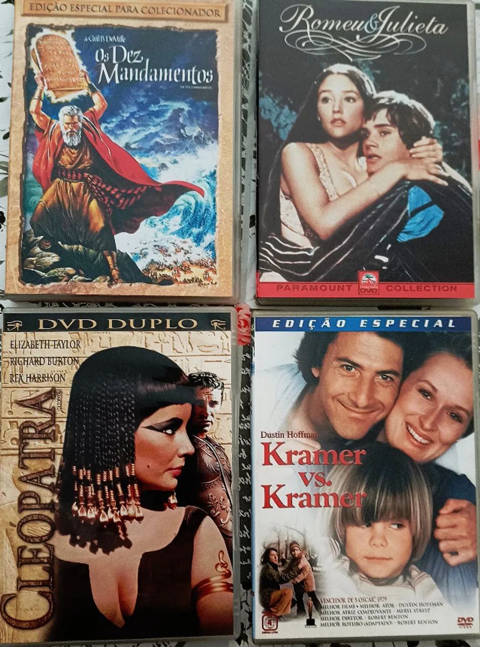LOTES COM 4 DVDS SEMINOVOS CADA - CDs, DVDs etc - Luzimangues