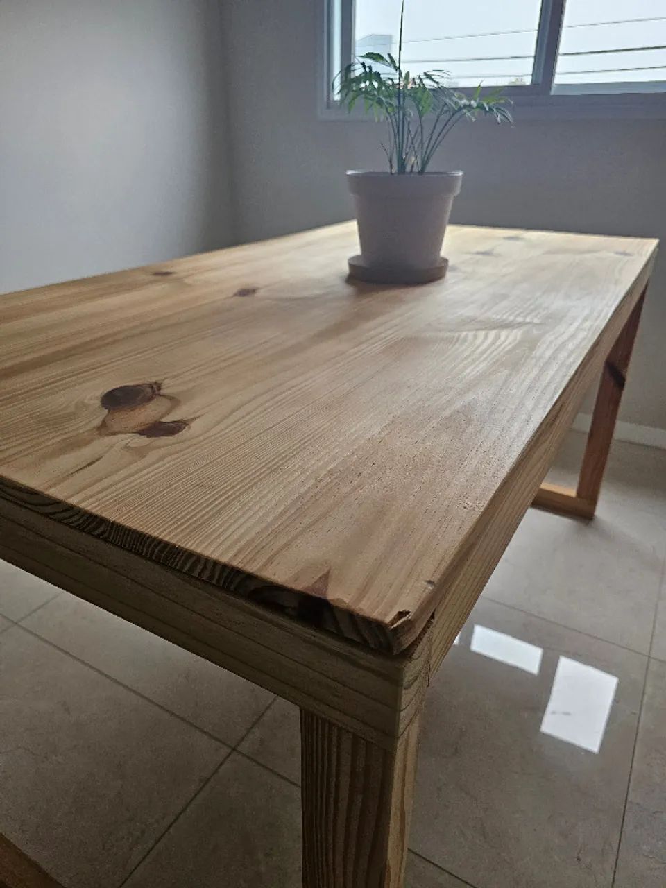 Mesa Madeira Maciça Pinus Natural - 150x80 - Foto 2