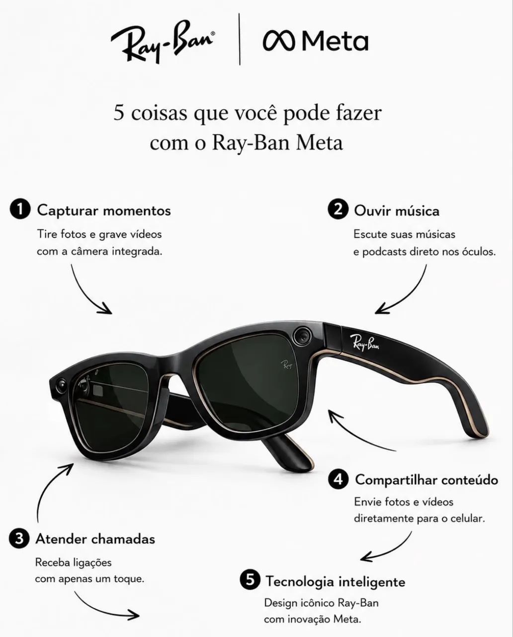 Óculos meta Rayban