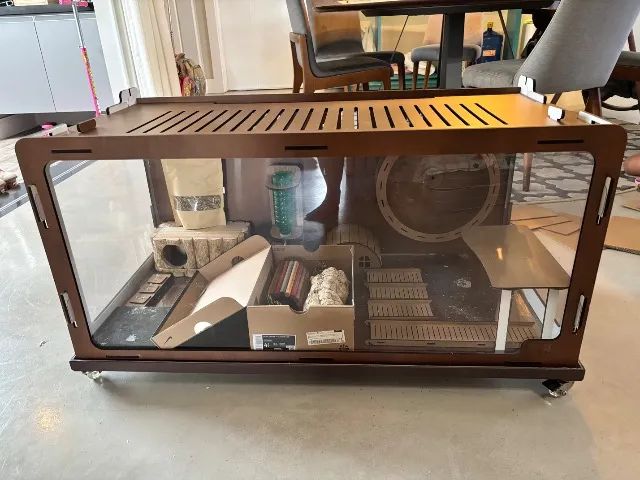 Terrário para hamster e diversos acessórios