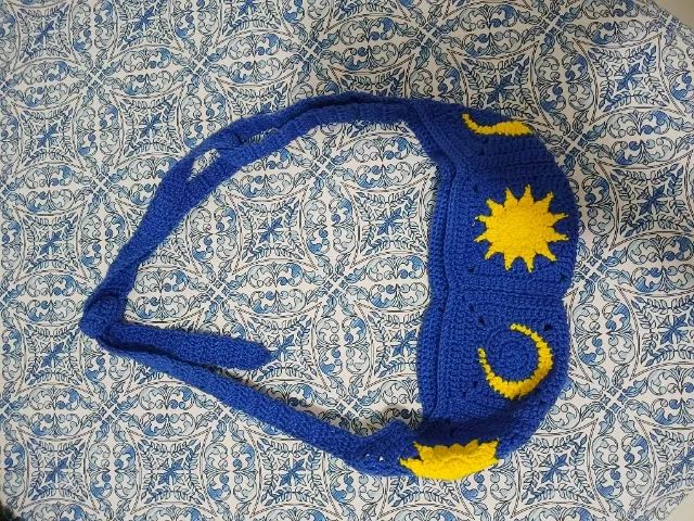 Pochete Sol e Lua de Croche - Foto 3