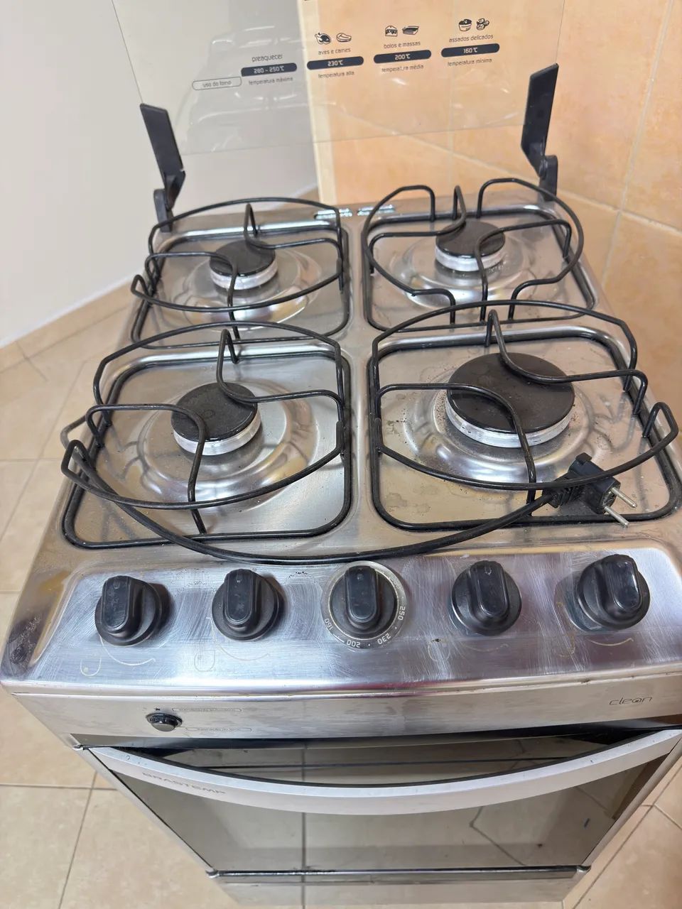 Fogão 4 bocas de inox perfeito funcionamento  - Foto 2