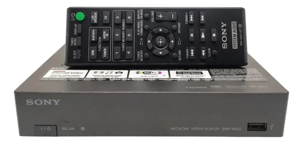 Network Media Player Sony Smp-n100 - Wi-fi Hdmi Usb Dlna