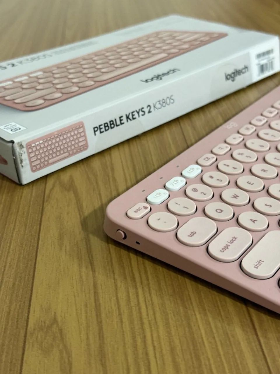 Teclado Logitech Rosa [NUNCA USADO] [COM CAIXA E NOTA FISCAL] - Foto 4