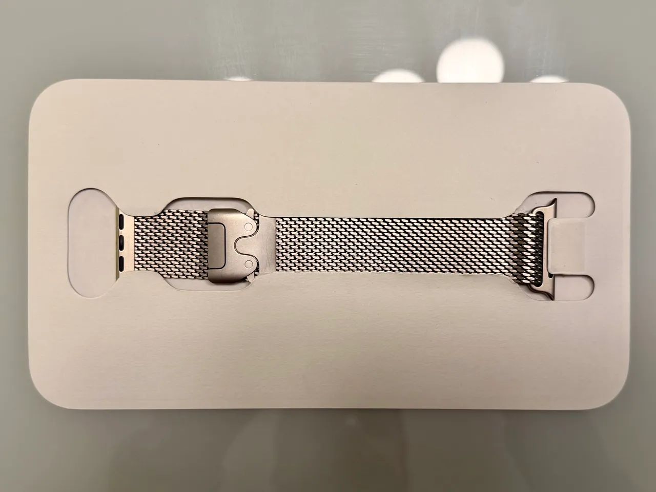 Pulseira Apple Watch Natural Titanium Milanese Loop - Foto 3