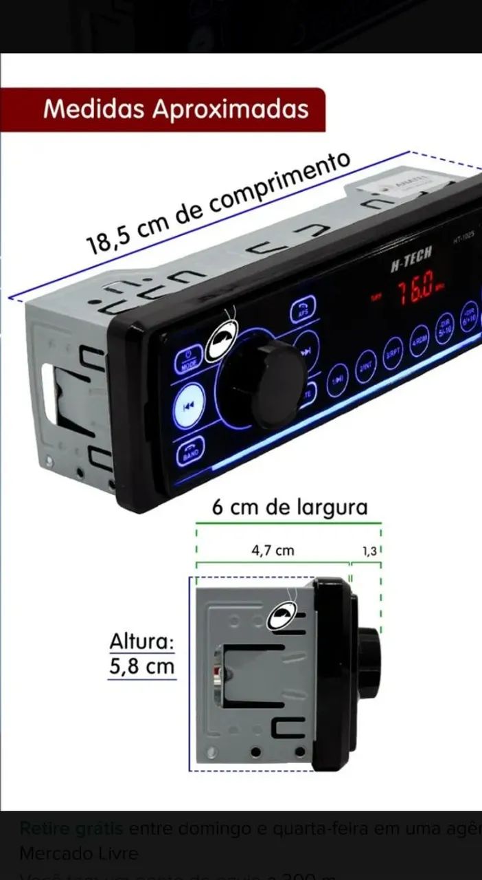 Vende se rádio MP3 Ht Tech modelo Ht 1025 - Foto 4