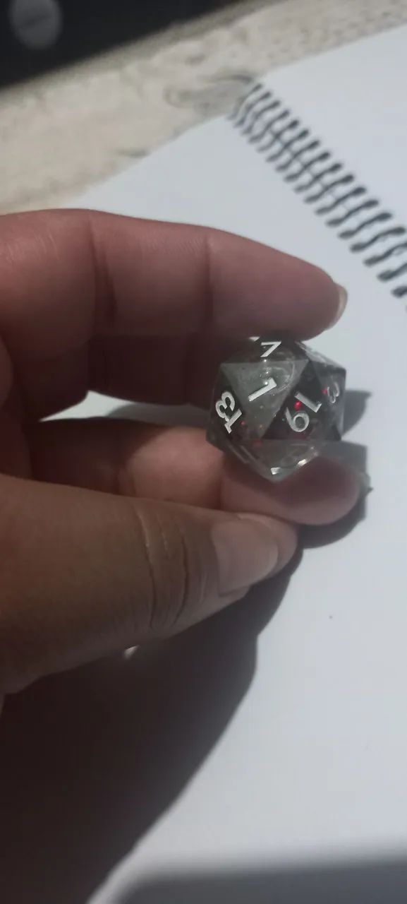 Jogo de Dados RPG de mesa efeito coágulo de sangue - Foto 5