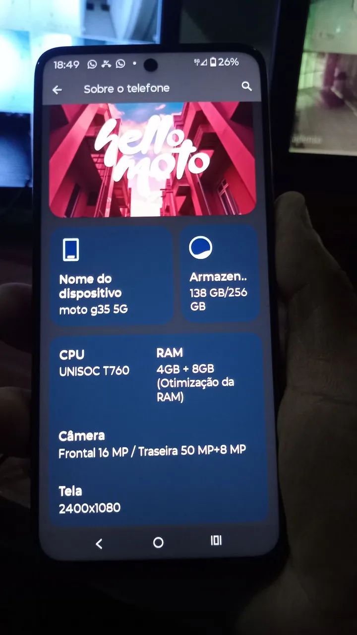 Troco celular moto G35 por celular Samsung 