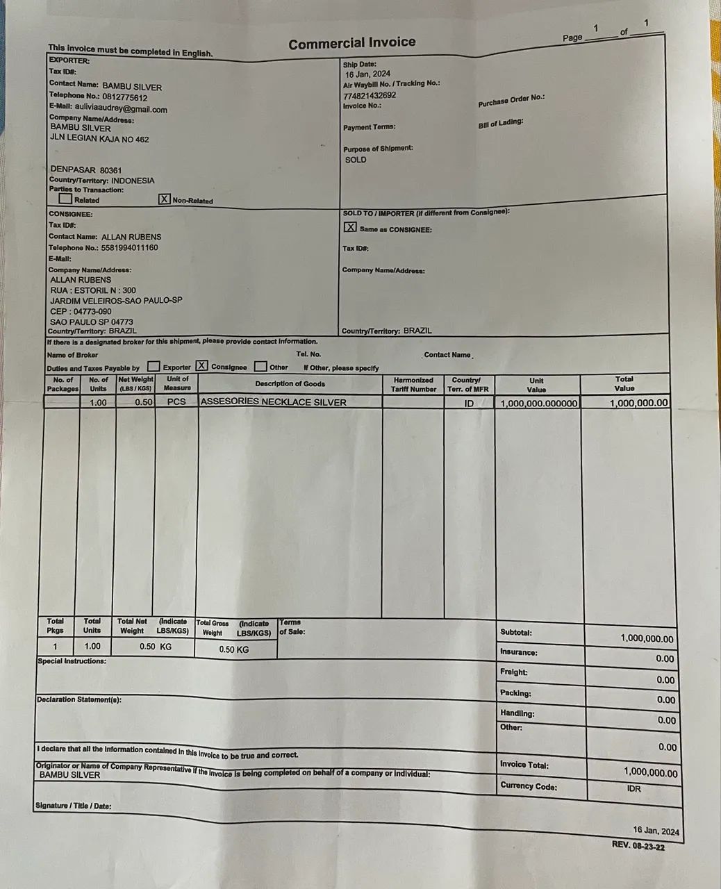 Corrente de prata Indonésia 925 - 90g - Nota fiscal - Foto 4