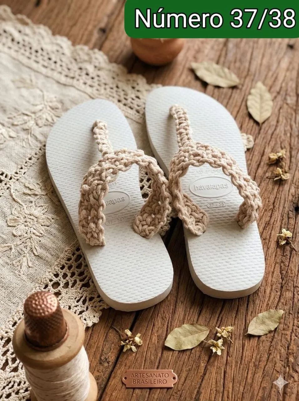 Vendo sandálias de macramé  - Foto 4