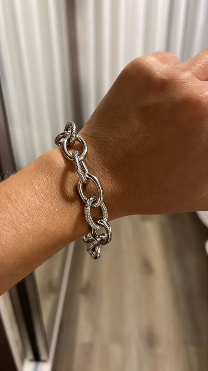 Conjunto corrente + pulseira em semi-joia  - Foto 2