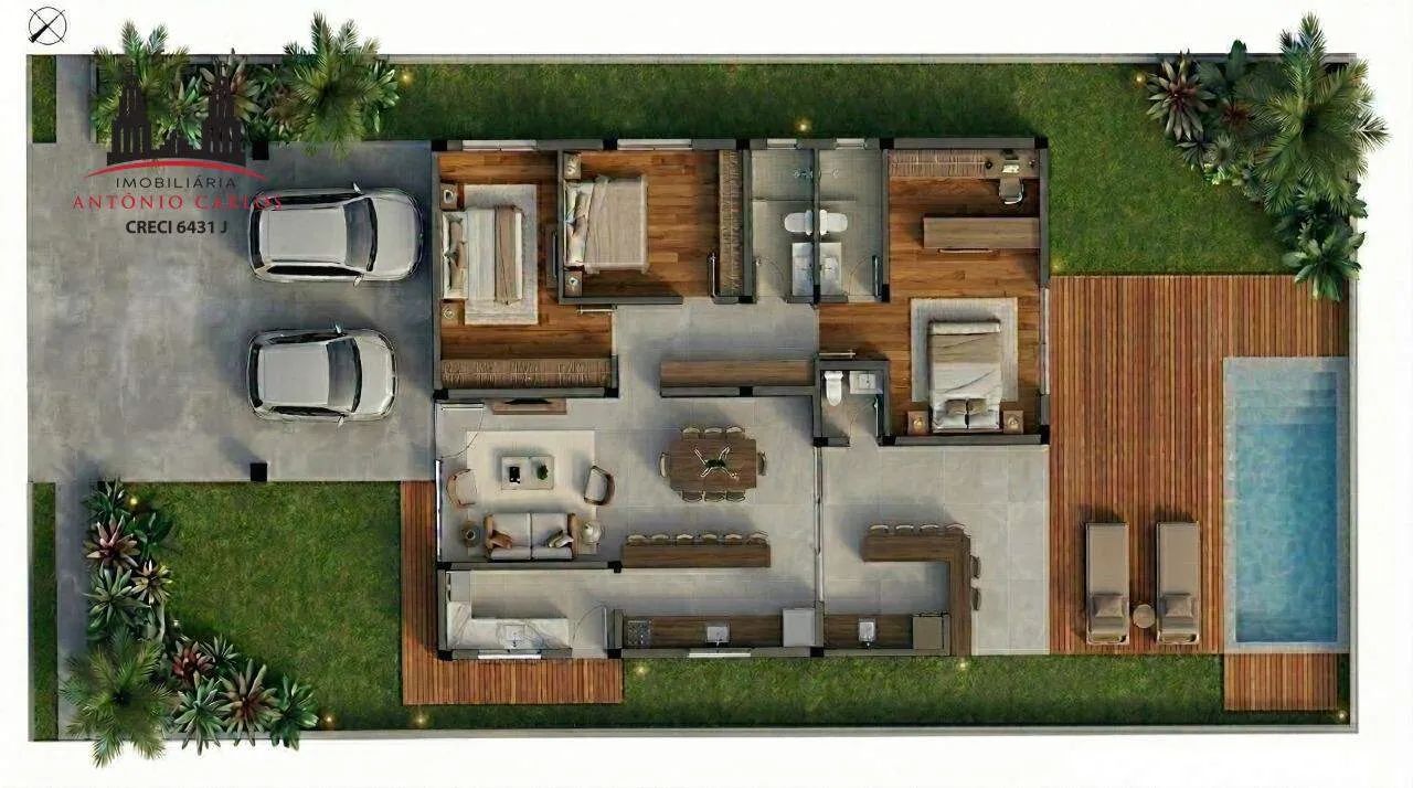 Casa à venda, 3 quartos, 1 suíte, 2 vagas, Centro - Antônio Carlos/SC - Foto 2